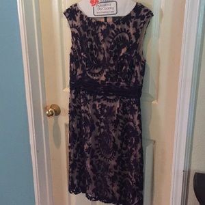 Navy/beige cocktail dress